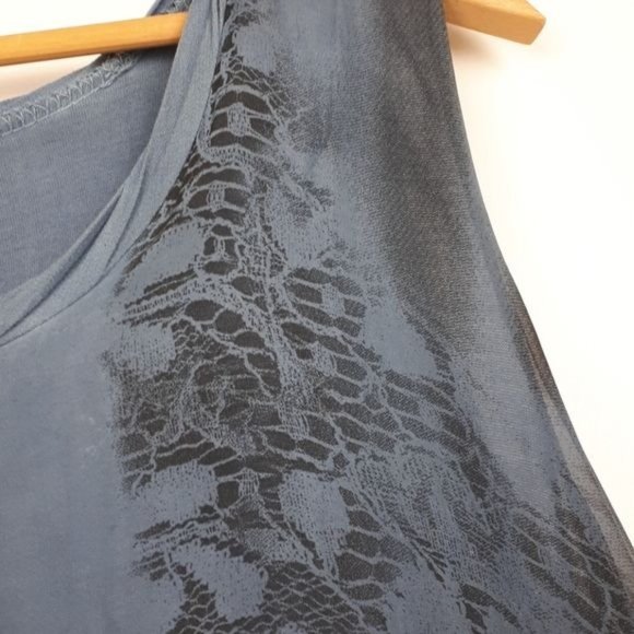 Blue Silk Blend Assymetrical Dress Size Medium - Picture 4 of 12